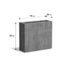 Plantenbak Carrez langwerpig 90x30x80 cm