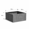 Plantenbak Carrez vierkant 120x120x60 cm