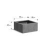 Plantenbak Carrez vierkant 80x80x40 cm