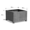 Plantenbak Carrez met poten 120x120x80 cm