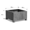 Plantenbak Andes met poten 100x100x60 cm