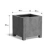 Plantenbak Carrez met poten 80x80x80 cm