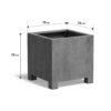 Plantenbak Carrez met poten 70x70x70 cm