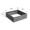 Plantenbak Carrez zonder bodem 200x200x60 cm