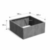 Plantenbak Carrez zonder bodem 140x140x60 cm