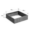 Plantenbak Carrez zonder bodem 140x140x40 cm