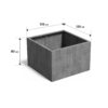 Plantenbak Carrez zonder bodem 120x120x80 cm