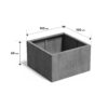 Plantenbak Carrez zonder bodem 100x100x60 cm