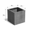 Plantenbak Carrez zonder bodem 80x80x80 cm