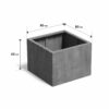 Plantenbak Carrez zonder bodem 80x80x60 cm