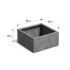 Plantenbak Carrez zonder bodem 80x80x40 cm