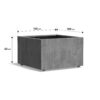 Plantenbak Carrez met wielen 100x100x60 cm