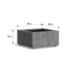 Plantenbak Carrez met wielen 80x80x40 cm