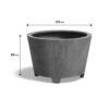 Plantenbak Conic met Poten Ø120×80 cm