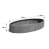 Plantenbak Ellipse 280x160x40 cm
