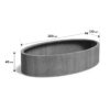 Plantenbak Ellipse 200x120x40 cm