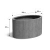 Plantenbak Ellipse 120x80x60 cm