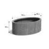 Plantenbak Ellipse 120x80x40 cm