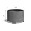 Plantenbak Cirum met poten Ø120×80 cm