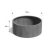 Plantenbak Cirum zonder bodem Ø150×60 cm