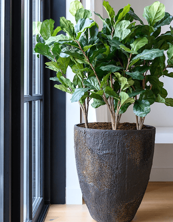 Plantenbak Jesslyn grijs Ø60×52 cm