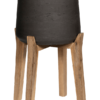 Plantenbak Patt Feet High zwart Ø55×82,5 cm