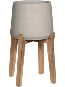 Plantenbak Patt Feet High grijs Ø43,5×65 cm