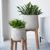 Plantenbak Patt Feet High grijs Ø43,5×65 cm