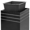 Plantenbak Cube zwart 48x48x48 cm
