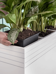 Plantenbak Rectangle wit 74x38x75 cm
