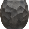 Plantenbak Partner zwart geribbeld Ø60×63 cm