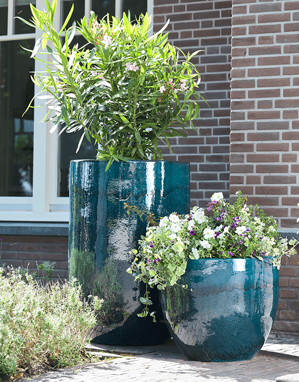 Plantenbak Pure Blauw Ø41×63 cm