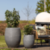 Plantenbak Capi Arc Granite Antraciet Ø63×75 cm