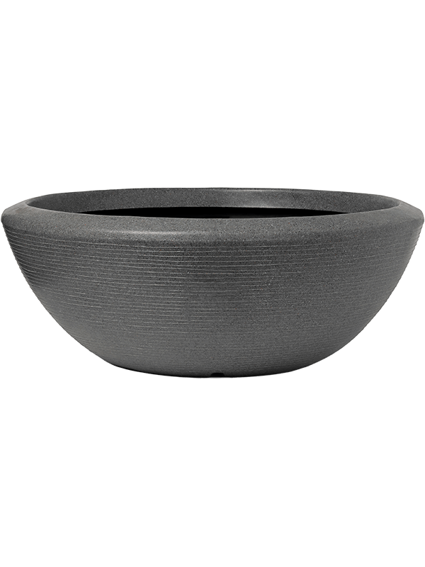 Capi - Kunststof Plantenbak - Capi Arc Granite Antraciet Ø122x46 cm - Plantenpot - Bloembak - Bloempot - Voor Buiten