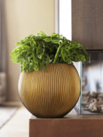 Plantenbak Capi Nature Groove Goud Ø39×33 cm Plantenbak Capi Nature Groove Goud Ø39×33 cm