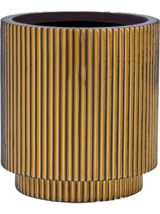 Plantenbak Capi Nature Groove Goud Ø23×25 cm