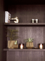 Plantenbak Capi Nature Groove Goud Ø16×13 cm Plantenbak Capi Nature Groove Goud Ø16×13 cm