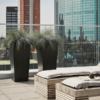 Plantenbak Capi Lux Terrazzo Zwart 41x41x90.3 cm