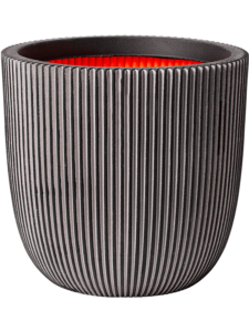Plantenbak Capi Nature Groove NL Antraciet Ø35×34 cm