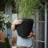 Plantenbak Capi Nature Rib NL Zwart Ø42×38 cm