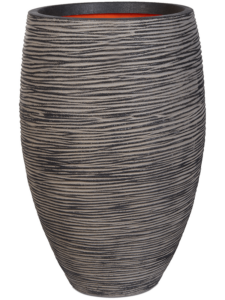 Plantenbak Capi Nature Rib NL Antraciet Ø55×85 cm