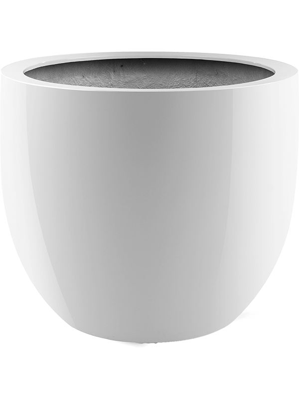 Luca Lifestyle - Fiberstone Plantenbak - Argento Wit Ø55x46 cm - Plantenpot - Bloembak - Bloempot - Voor Buiten