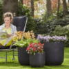 Plantenbak Static (GRC) Zwart Ø59×60 cm