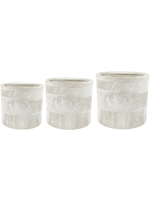 Ter Steege - Fiberclay Plantenbak - Inca Beige Ø35x32 cm - Plantenpot - Bloembak - Bloempot - Voor Buiten
