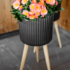 Plantenbak Gabi Zwart Ø36×70 cm