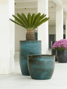 Plantenbak Pure Blauw Ø52×79 cm