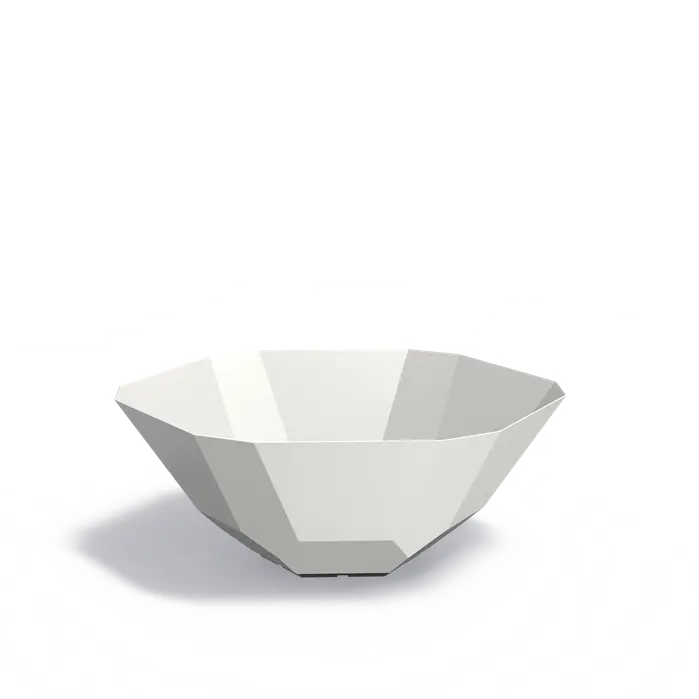 Adezz - Aluminium Plantenbak - Facet rond Ø120x50 cm - Plantenpot - Bloembak - Bloempot - Voor Buiten