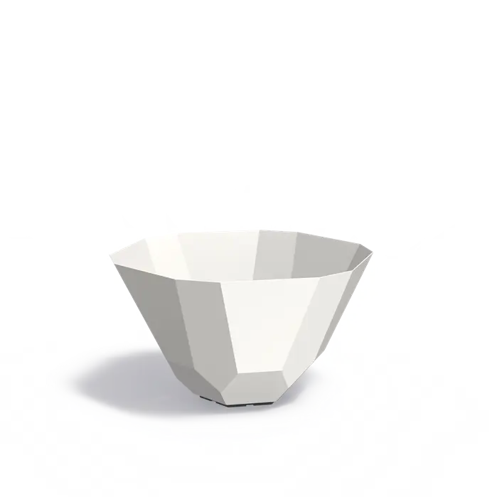 Adezz - Aluminium Plantenbak - Facet rond Ø100x60 cm - Plantenpot - Bloembak - Bloempot - Voor Buiten