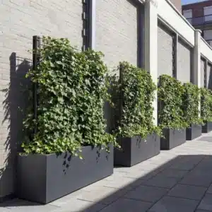 Plantenbak Trellis Gecoat staal Verticaal groen 200x50x200 cm